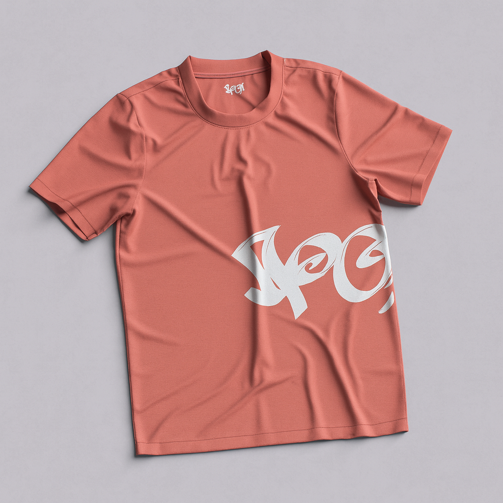 Basic T-shirt with a round neck and rolled-up sleeves