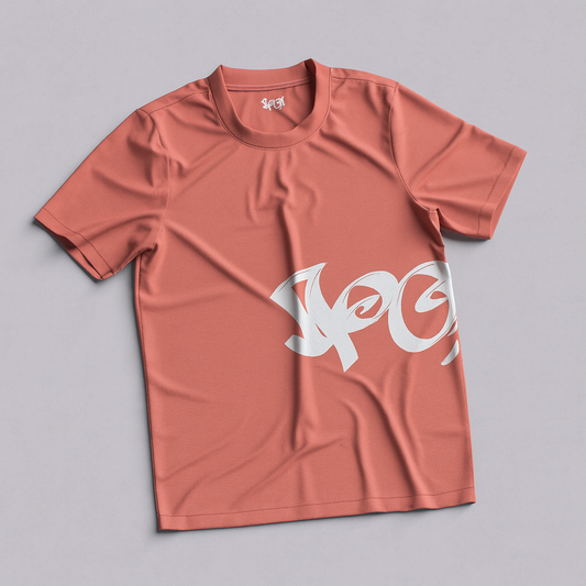 Basic T-shirt with a round neck and rolled-up sleeves